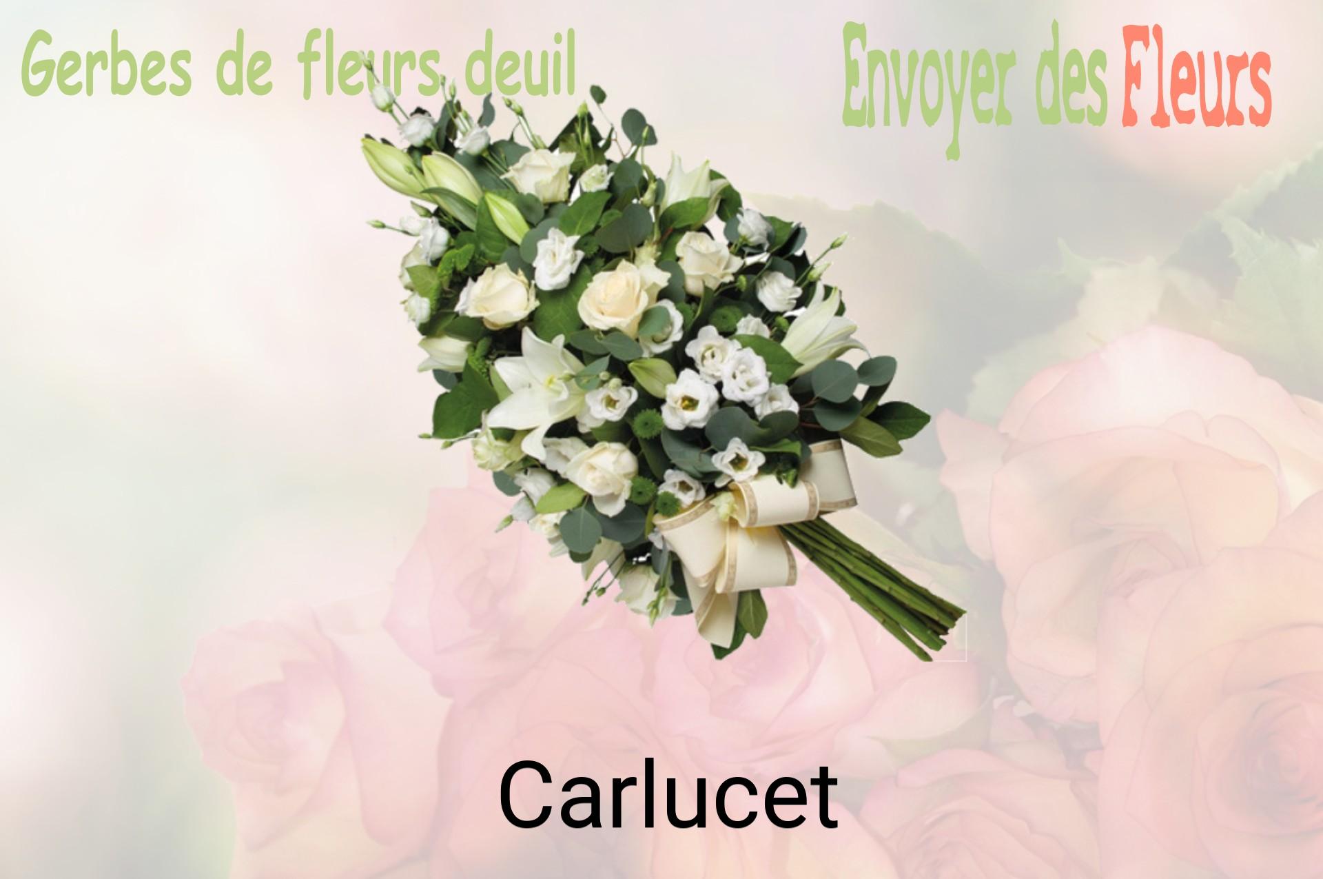 Gerbe de fleurs de deuil livrée à Carlucet